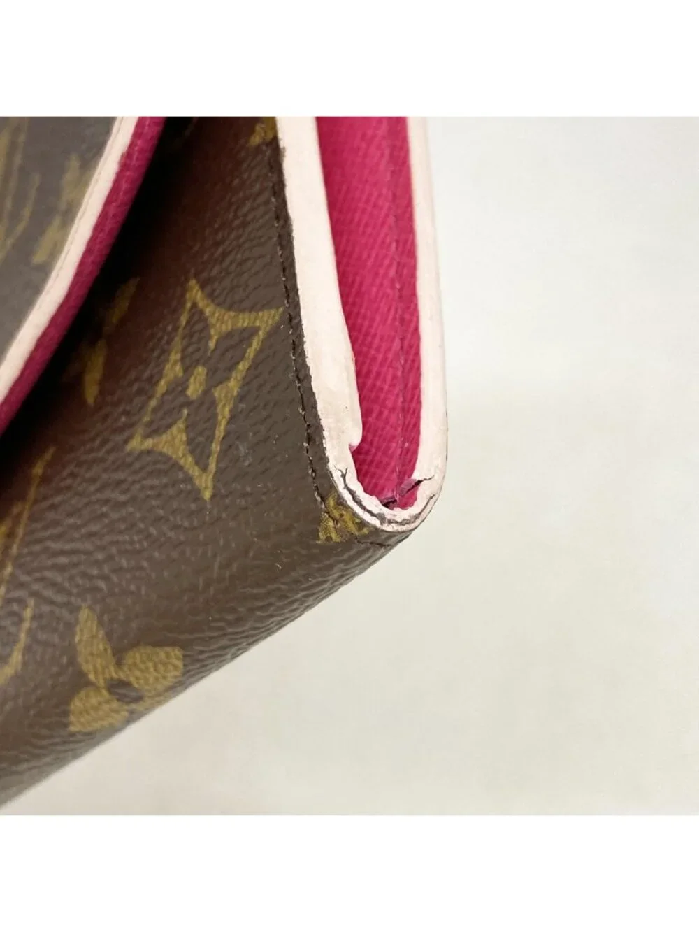 Louis Vuitton Wallet Monogram Portefeuille Emily Flower Motif Brown Rose